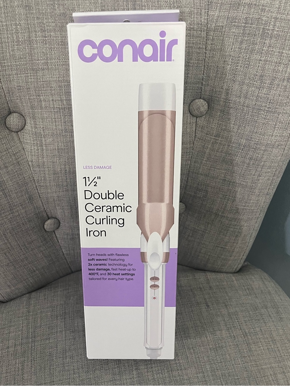 NIB Conair 1.5" Double Ceramic Curling Iron